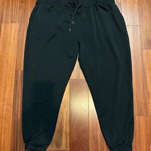 WOOLX Women's Merino Wool Blend Lola Joggers Sweatpants Black Size 2X EUC!